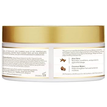 AFRICAN PRIDE MOISTURE MIRACLE EDGE WAX 6oz(CS/6) MAX HOLD