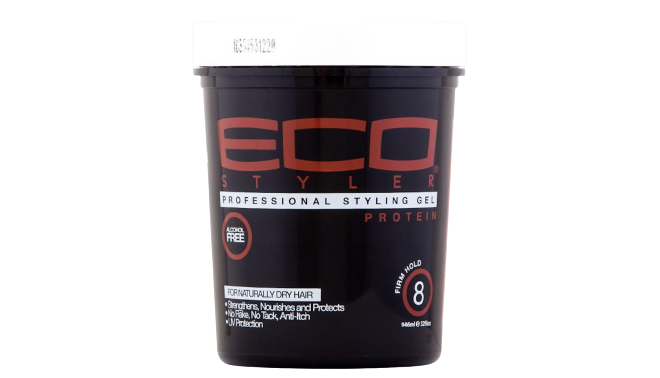 ECOSTYLE STYLING GEL PROTEIN   BLACK/RED 32 OZ (CS/6)        *