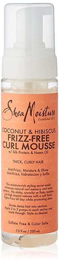 SHEA MOISTURE COCONUT &HIBISCUSFRIZZ FREE MOUSSE 7.5oz (DL/3)*