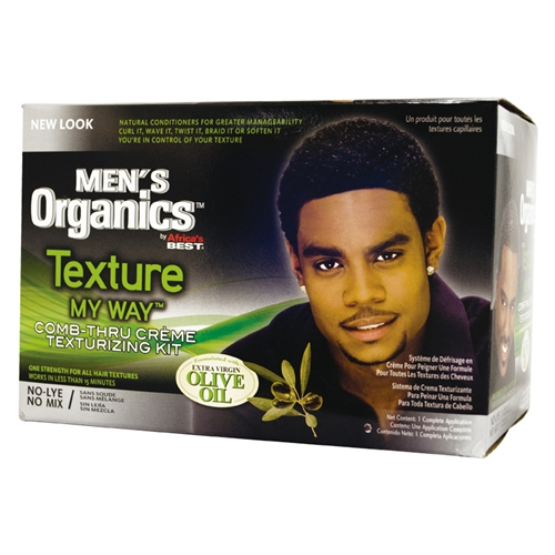 TEXTURE MY WAY NO LYE MEN'S    COMB-THRU TEXTURIZING KIT