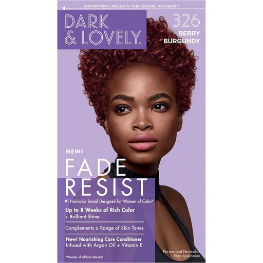 [075285012567] DARK & LOVELY BERRY BURGUNDY 326 FADE RESIST