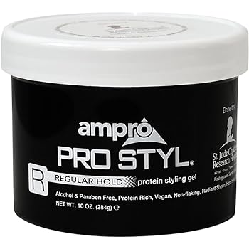 [22840843] AMPRO PRO STYL PROTEIN GEL 10oz BLACK SUPER HOLD