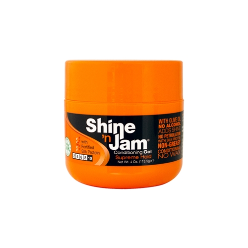 [077312412715] AMPRO SHINE N JAM GEL EXTRA HOLD  113.5g ORANGE