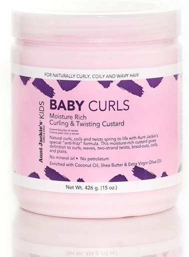 [08566815] AUNT JACKIE'S KIDS CURLING &   TWISTING CUSTARD 15oz (cs/6)