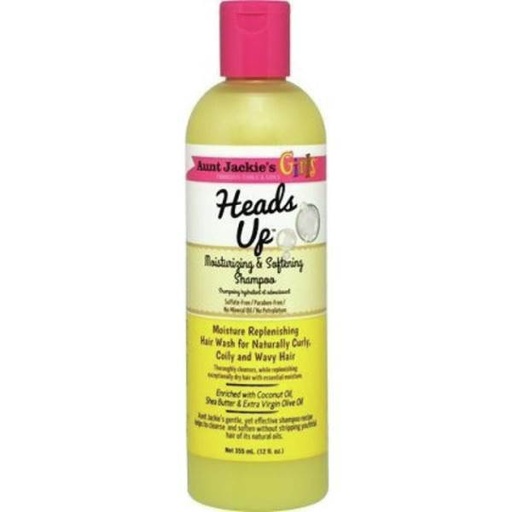 [08566512] AUNT JACKIE'S KIDS HEADS UP    MOIST SHAMPOO 12 OZ (CS/6)