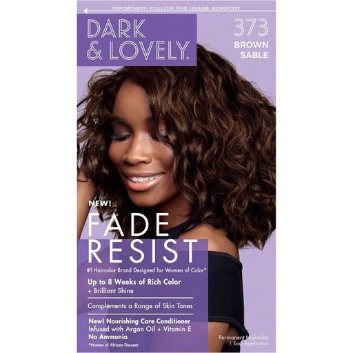 [CR373] DARK & LOVELY FADE RESIST COLOR#373 BROWN SABLE              *