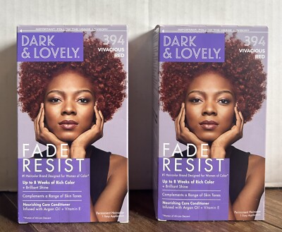 [CR36802] DARK & LOVELY FADE RESIST COLOR#394 VIVACIOUS RED            *