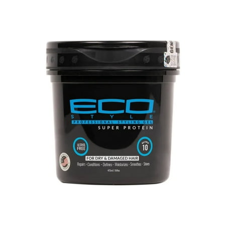 [05800132] ECOSTYLE STYLING GEL SUPER     PROTEIN BLACK/BLUE 16 OZ(CS/6)*