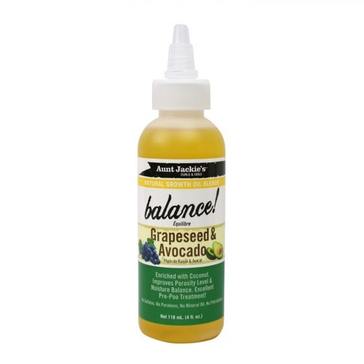 [034285691042] AUNT JACKIE'S BALANCE! GRAPSEED & AVOCADO 118ml