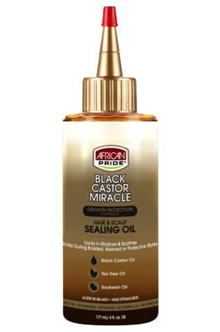 [AP71050] AFRICAN PRIDE BLACK CASTOR H/S SEALING OIL 6OZ